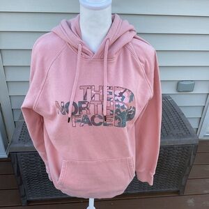 The North Face Light Pink Hoodie with Logo
